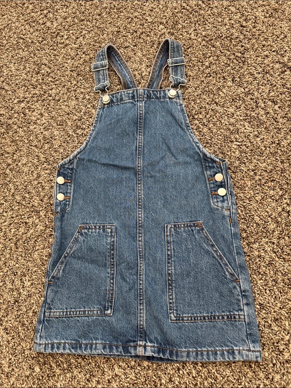 Denim Overall Dress for Girls